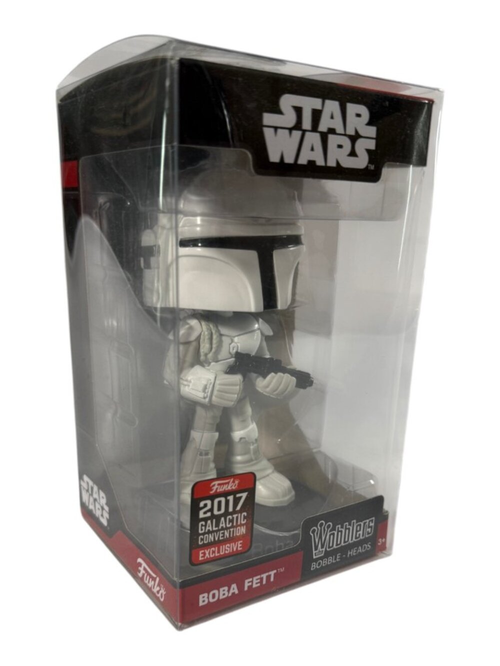 Funko Wacky Wobbler Boba Fett White Prototype Armor - 2017 Galactic Convention E - Picture 5 of 5